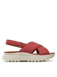 Clarks Sandały Dashlite Wish 26176372 Różowy. Czerwone sandały Clarks, bez wzorów, ze skóry, bez obcasa, na płaskiej podeszwie, bez zapięcia. Za 399.99 zł.