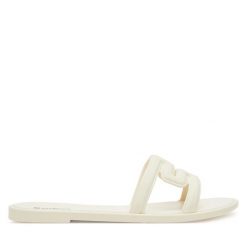 Klapki Melissa. Białe klapki Melissa, bez wzorów, bez obcasa, bez zapięcia. Za 229.99 zł.