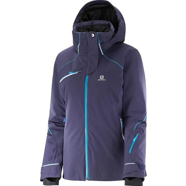 Kurtka narciarska damska Salomon Speed 20K/20K. Fioletowe kurtki narciarskie Salomon, na zimę, xs, bez wzorów, bez kaptura, narciarskie. W wyprzedaży za 658.00 zł.