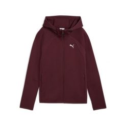 Damska rozpinana bluza Evostripe z kapturem PUMA Ruby Shimmer Red. Czerwone bluzy Puma, bez wzorów, z kapturem, do biegania. Za 349.00 zł.