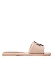 Tory Burch Klapki Double T Deco Sport Slide 158768 Różowy. Czerwone klapki Tory Burch, bez wzorów, ze skóry, sportowe, bez obcasa, bez zapięcia. Za 1,119.00 zł.