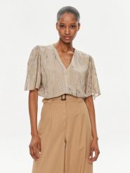 Bruuns Bazaar Bluzka Majlys BBW3952 Beżowy Regular Fit. Brązowe bluzki Bruuns Bazaar, bez wzorów, z wiskozy, bez kołnierzyka, bez ramiączek. Za 329.99 zł.