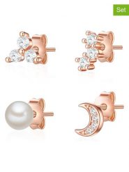 Lulu & Jane Pozłacane kolczyki-wkrętki (2 pary) z cyrkoniami rozmiar: onesize. Czerwone kolczyki Lulu & Jane, z cyrkonią, pozłacane. Za 43.99 zł.