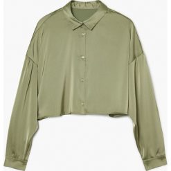 Zielona koszula - Khaki. Brązowe koszule Cropp, l, bez wzorów, z tkaniny, bez kołnierzyka, bez ramiączek. W wyprzedaży za 29.99 zł.