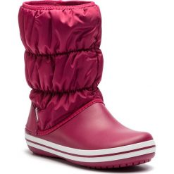 Śniegowce CROCS - Winter Puff Boot 14614 Pomegranate/White. Czerwone śniegowce Crocs, z materiału. Za 269.00 zł.