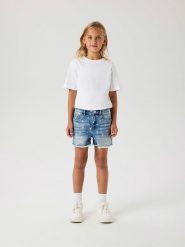 Name it Szorty dżinsowe - Slim fit - w kolorze błękitnym rozmiar: 158. Niebieskie szorty Name it, bez wzorów, klasyczne. Za 88.23 zł.