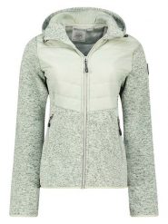 Geographical Norway Kurtka polarowa "Tilove" w kolorze jasnozielonym rozmiar: XXL. Zielone kurtki Geographical Norway, xxl, z aplikacjami, z materiału, bez kaptura. Za 164.92 zł.