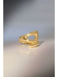 MOODE Pierścionek "Laureline" rozmiar: 54. Żółte pierścionki MOODE, ze stali. Za 43.99 zł.