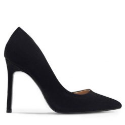 Szpilki Nine West. Czarne szpilki Nine West, bez wzorów, bez obcasa, na szpilce, bez zapięcia. Za 199.99 zł.