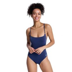 Jednoczęściowy strój kąpielowy dla Kobiety ROXY SHINE Niebieski. Niebieskie stroje jednoczęściowe Roxy, bez wzorów, z elastanu, sportowe. Za 319.99 zł.