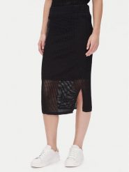 DKNY Spódnica ołówkowa P5BRAV85 Czarny Slim Fit. Czarne spódnice DKNY, m, bez wzorów, z wiskozy, ołówkowe. Za 279.99 zł.