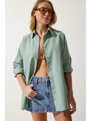 Happiness Istanbul Koszula w kolorze zielonym rozmiar: 38. Zielone koszule Happiness Istanbul, bez wzorów, bez kołnierzyka, bez ramiączek. Za 52.30 zł.