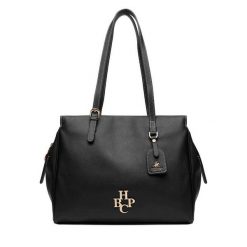 Torebka Beverly Hills Polo Club. Czarne shopper bag Beverly Hills Polo Club, bez wzorów, bez dodatków. Za 229.99 zł.