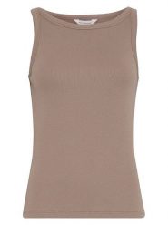 MOSS COPENHAGEN Top "Gubbe" w kolorze szarobrązowym rozmiar: L/XL. Brązowe topy Moss Copenhagen, l, bez wzorów, bez kołnierzyka, bez ramiączek. Za 70.90 zł.