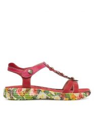 Laura Vita Sandały Sanao 54 Czerwony. Czerwone sandały LAURA VITA, bez wzorów, ze skóry, bez obcasa, na płaskiej podeszwie, bez zapięcia. Za 399.99 zł.