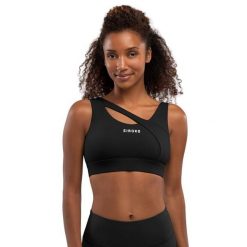Stanik sportowy - Wysokie wsparcie Fitness Siroko Cross Black. Czarne biustonosze sportowe SIROKO, bez wzorów, z nylonu, na fitness i siłownię. W wyprzedaży za 126.00 zł.