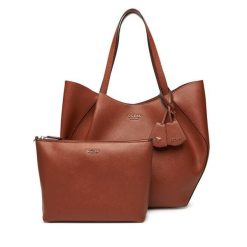 Torebka Guess. Brązowe torebki klasyczne Guess, z aplikacjami, klasyczne, bez dodatków. Za 609.99 zł.