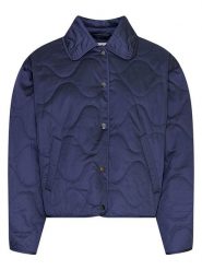 MOSS COPENHAGEN Kurtka pikowana "Chista" w kolorze granatowym rozmiar: L/XL. Niebieskie kurtki Moss Copenhagen, l, bez wzorów, bez kaptura. Za 215.71 zł.
