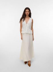 Vero Moda Spódnica w kolorze kremowym rozmiar: L. Brązowe spódnice Vero Moda, l, bez wzorów, maxi, rozkloszowane. Za 109.52 zł.