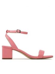 ONLY Shoes Sandały Onlhanna-1 15289351 Różowy. Czerwone sandały ONLY SHOES, bez wzorów, ze skóry, bez obcasa, na słupku, bez zapięcia. Za 229.99 zł.