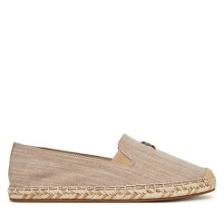 Espadryle Tommy Hilfiger. Brązowe espadryle Tommy Hilfiger, bez wzorów, bez obcasa. Za 199.99 zł.
