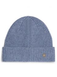 Tommy Hilfiger Czapka AW0AW16623 Niebieski. Niebieskie czapki zimowe Tommy Hilfiger, bez wzorów, z kaszmiru. Za 369.99 zł.