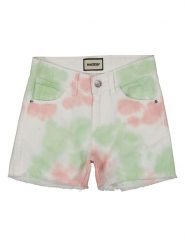 RAIZZED® Szorty dżinsowe "Louisianna" w kolorze jasnoróżowo-zielonym rozmiar: 110. Różowe szorty z aplikacjami, z bawełny, klasyczne. Za 60.99 zł.