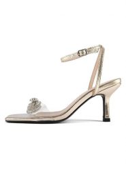 Loft37 Skórzane sandały w kolorze złotym rozmiar: 39. Żółte sandały loft37, bez wzorów, z otwartym noskiem, bez obcasa, na koturnie, bez zapięcia. Za 382.99 zł.