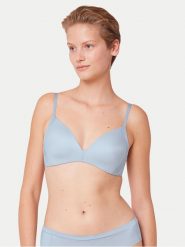 Triumph Biustonosz bezfiszbinowy Body Make-up Soft Touch 10193526 Błękitny. Niebieskie biustonosze Triumph, bez wzorów, z syntetyku. Za 99.00 zł.