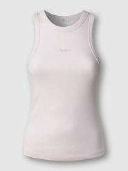 Pepe Jeans Top "Marian" w kolorze jasnoróżowym rozmiar: S. Różowe topy Pepe Jeans, s, bez wzorów, z jeansu, bez kołnierzyka, bez ramiączek. Za 69.99 zł.