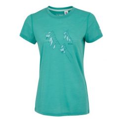 T-shirt Damski Kwiaty Escade. Niebieskie t-shirty Regatta, bez wzorów, casualowe, bez kołnierzyka, bez ramiączek. Za 115.99 zł.