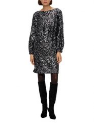 S.Oliver Sukienka w kolorze czarnym rozmiar: 44. Czarne sukienki S.Oliver, na co dzień, s, bez wzorów, bez kołnierzyka, bez ramiączek, midi, proste. Za 139.20 zł.