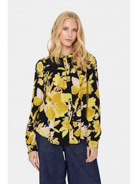 SAINT TROPEZ Bluzka "Saint Tropez" w kolorze czarnym rozmiar: XL. Czarne bluzki Saint Tropez, s, bez wzorów, z wiskozy, klasyczne, bez kołnierzyka, bez ramiączek. Za 118.01 zł.