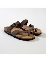 BACKSUN Japonki "Barcelone" w kolorze szarobrązowym rozmiar: 40. Brązowe japonki Backsun, bez wzorów, z materiału, eleganckie. Za 150.02 zł.