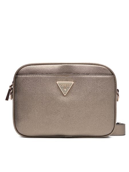 Guess Torebka Meridian II HWBG69 74140 Złoty. Żółte listonoszki Guess, z aplikacjami, ze skóry, bez dodatków. Za 279.99 zł.