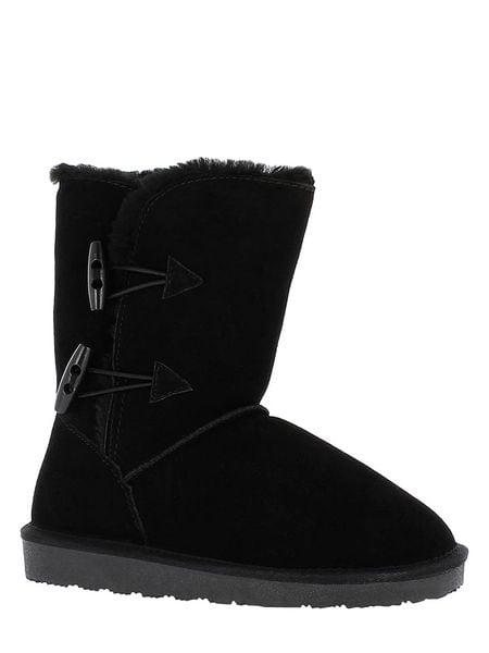 NICEBAY Skórzane botki zimowe "Branch" w kolorze czarnym rozmiar: 36. Czarne botki NICEBAY, bez wzorów, ze skóry, bez obcasa, bez zapięcia. Za 202.50 zł.