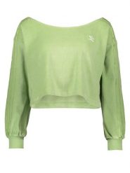 Adidas Bluza w kolorze zielonym rozmiar: 32. Zielone bluzy adidas, bez wzorów, bez ramiączek, bez kaptura. Za 114.44 zł.