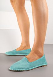 Niebieskie Espadryle Balerinki z Ozdobnymi Przeszyciami Firavione. Niebieskie espadryle Born2be, bez wzorów, klasyczne, bez obcasa. W wyprzedaży za 42.49 zł.