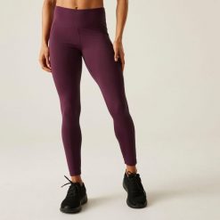 Damskie wpływowe legginsy. Fioletowe legginsy Dare 2b, bez wzorów, sportowe. Za 155.35 zł.