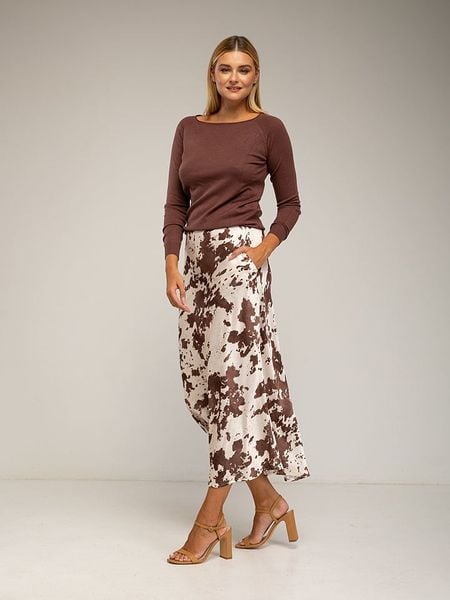 Tantra Spódnica w kolorze kremowym rozmiar: S. Brązowe spódnice Tantra, na co dzień, s, bez wzorów, midi, proste. Za 152.99 zł.