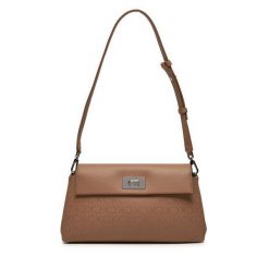 Torebka Calvin Klein. Brązowe listonoszki Calvin Klein, bez wzorów, bez dodatków. Za 309.99 zł.
