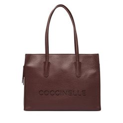 Torebka Coccinelle. Czerwone shopper bag Coccinelle, bez wzorów, bez dodatków. Za 1,449.00 zł.