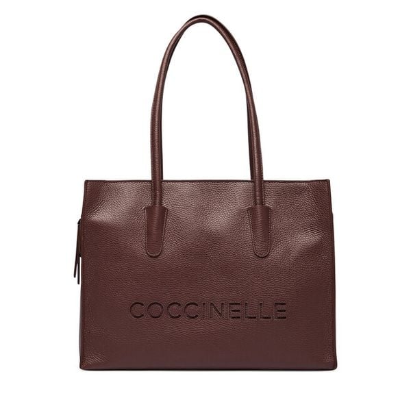 Torebka Coccinelle. Czerwone shopper bag Coccinelle, bez wzorów, bez dodatków. Za 1,449.00 zł.