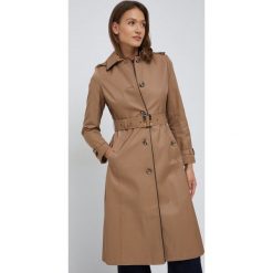 Lauren Ralph Lauren trencz damski kolor beżowy przejściowy. Brązowe płaszcze Lauren Ralph Lauren, l, bez wzorów, bez kaptura. Za 1,339.90 zł.