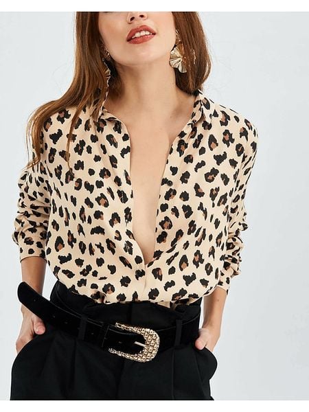 Milan Kiss Bluzka w kolorze beżowo-jasnobrązowym rozmiar: M. Brązowe bluzki Milan Kiss, m, bez wzorów, bez kołnierzyka, bez ramiączek. Za 109.78 zł.