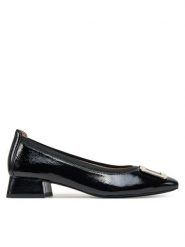 Caprice Półbuty 9-22300-44 Czarny. Czarne półbuty wsuwane Caprice, bez wzorów, z lakierowanej skóry, bez obcasa, na obcasie. Za 265.99 zł.