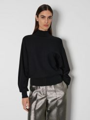 Someday Sweter w kolorze czarnym rozmiar: 38. Czarne swetry someday., bez wzorów, bez ramiączek. Za 263.53 zł.