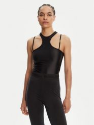 Versace Jeans Couture Body 78HAM210 Czarny Slim Fit. Czarne body i gorsety Versace Jeans Couture, bez wzorów, z jeansu, bez ramiączek. Za 699.99 zł.