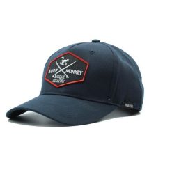 Czapka Trucker - 5 paneli - Poliester z recyklingu (Granatowy). Niebieskie czapki z daszkiem SURF MONKEY, bez wzorów, z poliesteru, sportowe. Za 159.95 zł.