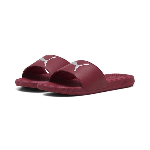 Damskie klapki sportowe Cool Cat 2.0 PUMA. Czerwone klapki Puma, bez wzorów, z materiału, sportowe, bez obcasa, bez zapięcia. Za 109.00 zł.